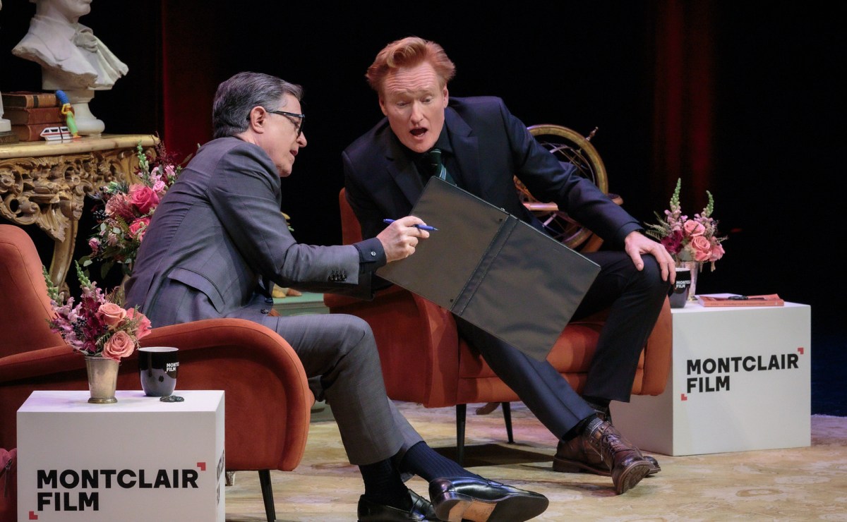 Stephen Colbert and Conan O'Brien swapped stories at the (Photo: Tony Turner)
