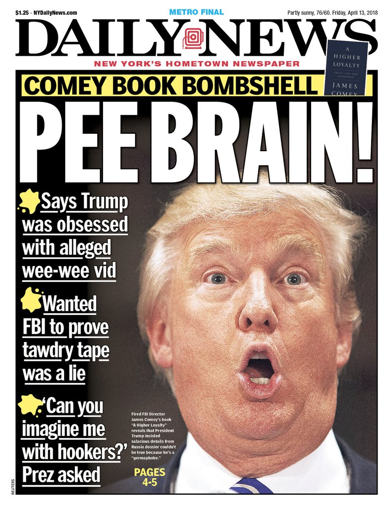 Trump pee allegations made headlines in the New York Daily News (Photo: NYDN)